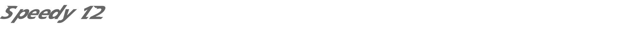 Sample characters Speedy 12 Font